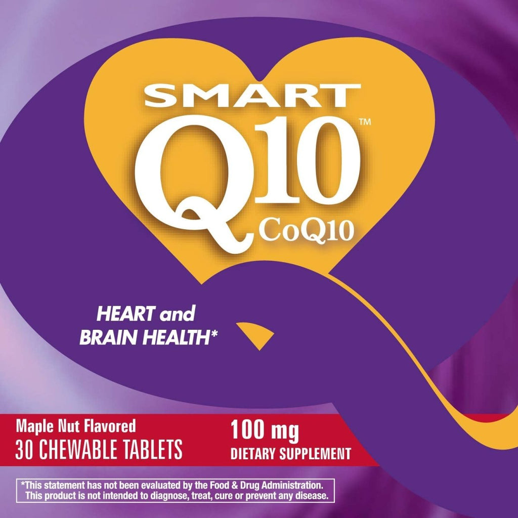 Nature's Way Smart Q10 CoQ10 Érable et Noix 30 Comprimés à Croquer