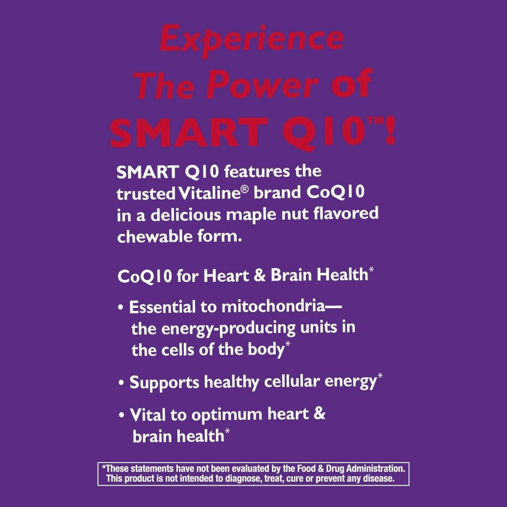 Nature's Way Smart Q10 CoQ10 Érable et Noix 30 Comprimés à Croquer