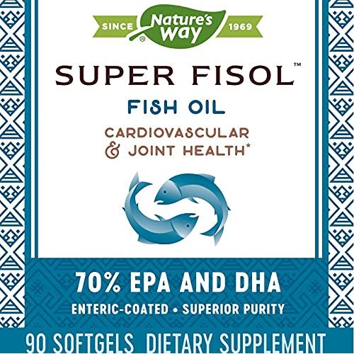Nature's Way Super Fisol Fish Oil, Supports Heart and Joint Health, 90 Softgels