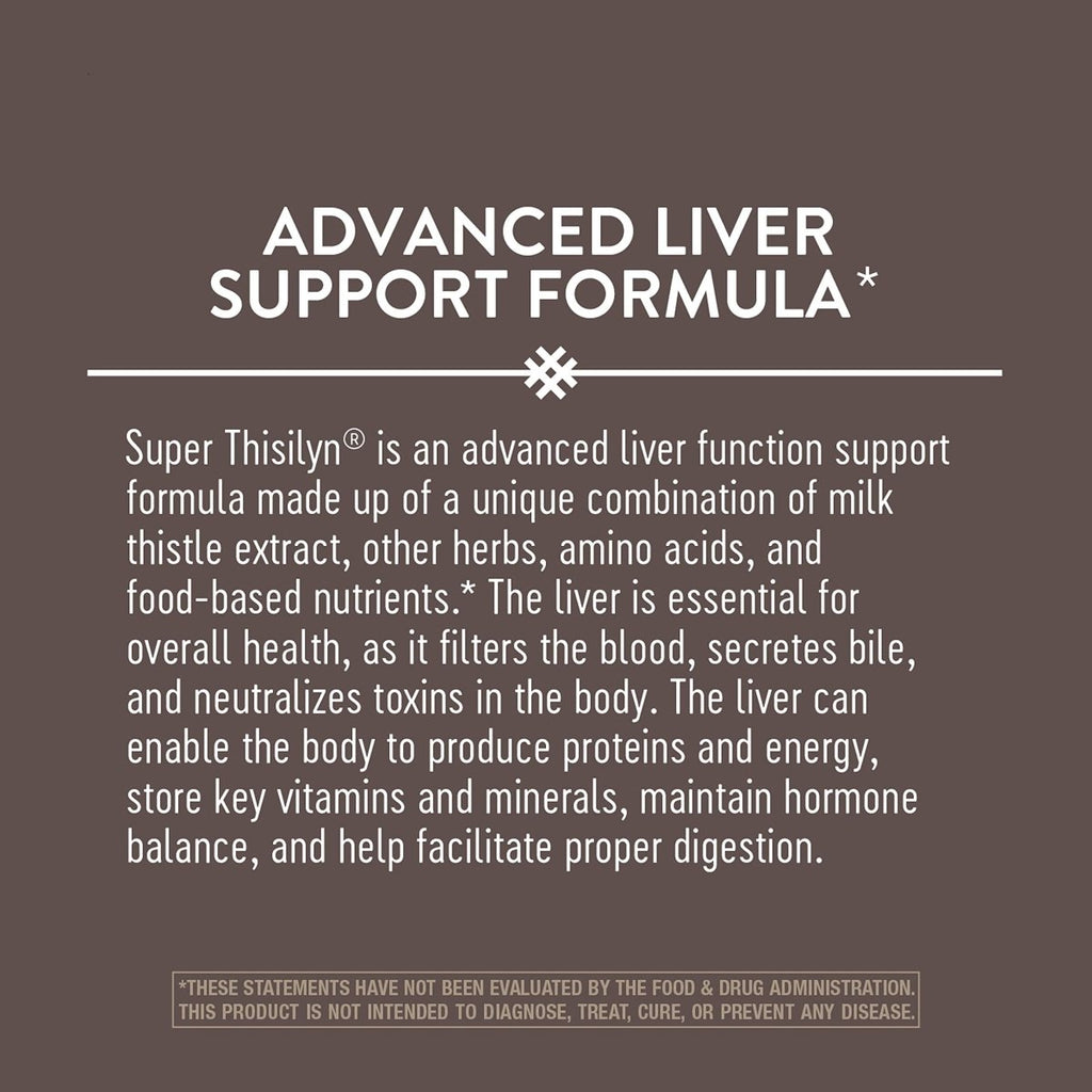 Nature's Way Super Thisilyn, formule avancée de soutien hépatique, soutien de la fonction hépatique, 60 capsules