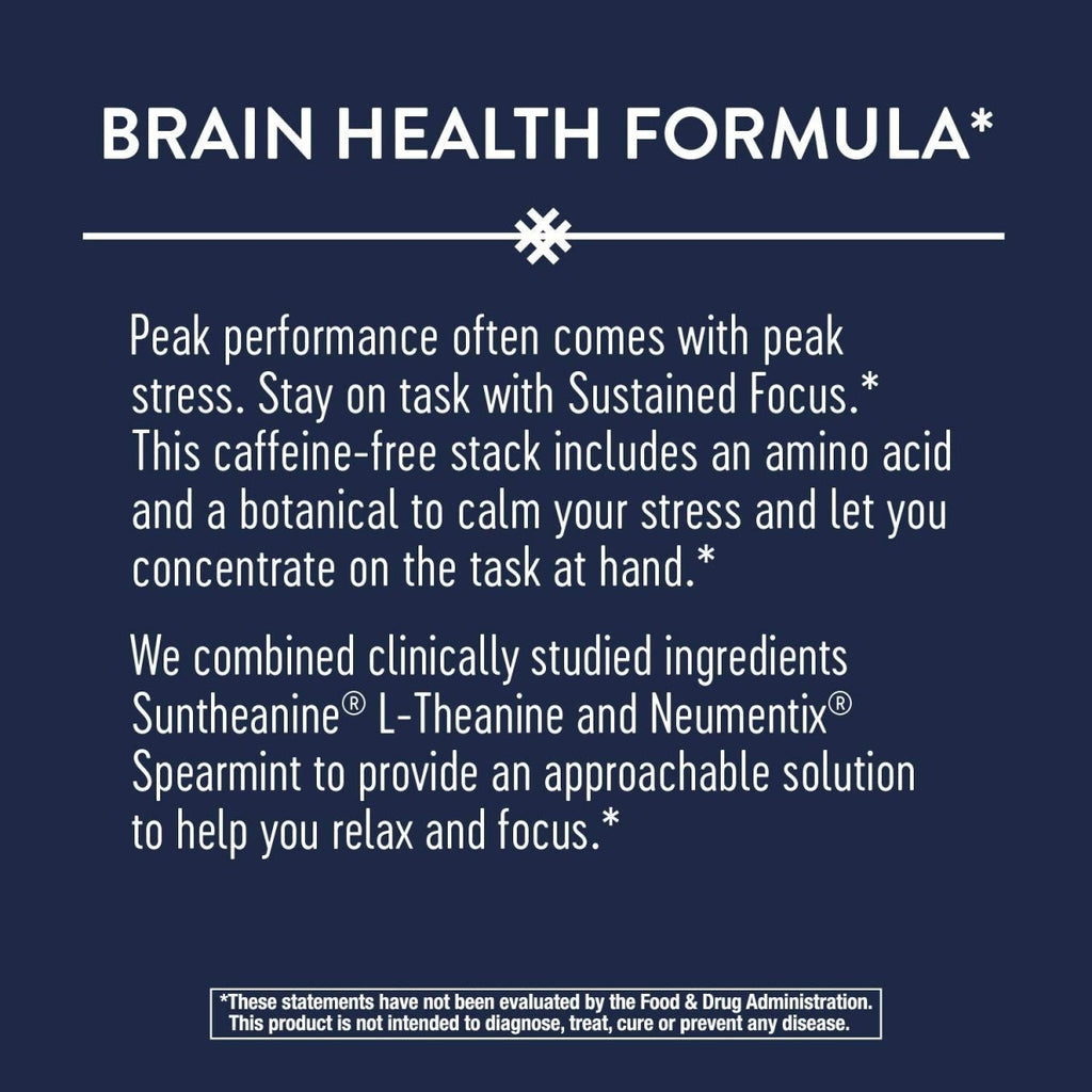 Nature's Way Sustained Focus, Improved Focus and Concentration, 60 Capsules