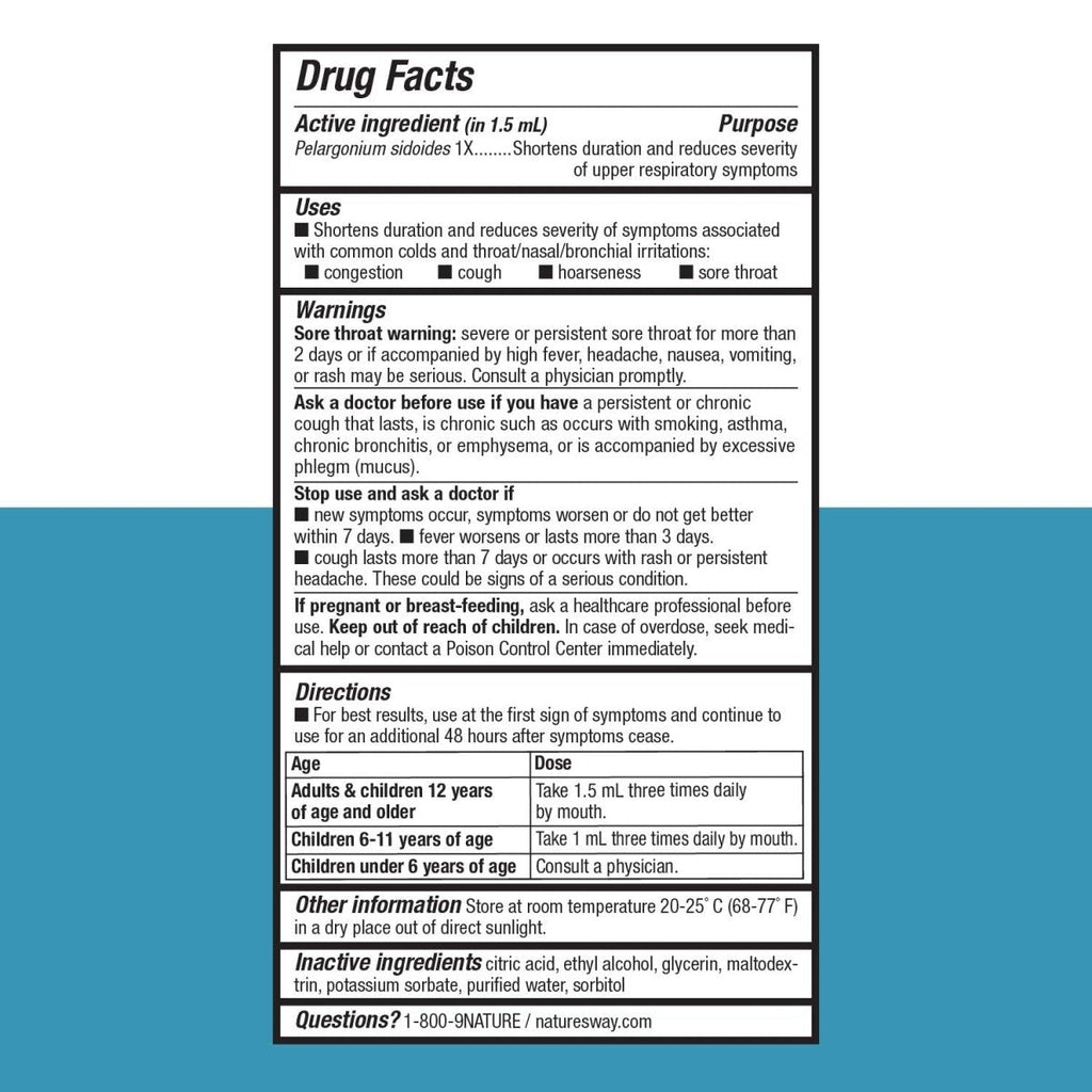 Nature's Way Umcka ColdCare Gouttes Originales Sans Alcool, 2 fl oz