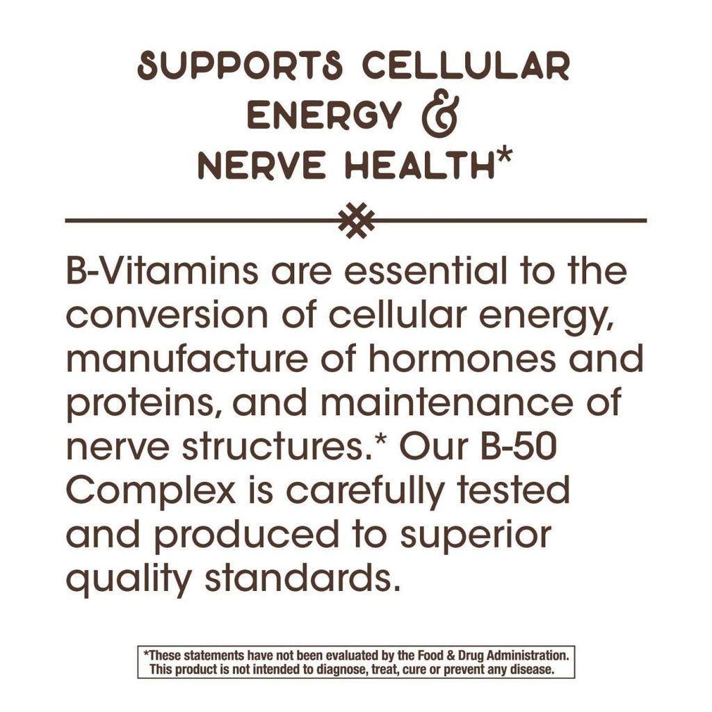 Nature's Way Complexe Vitamine B-50 Gélules - Vitamine B Complète
