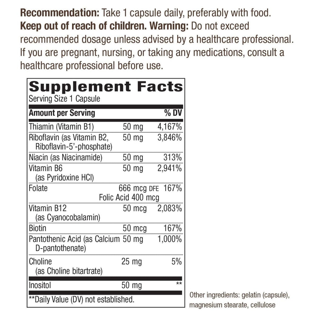 Nature's Way Complexe Vitamine B-50 Gélules - Vitamine B Complète