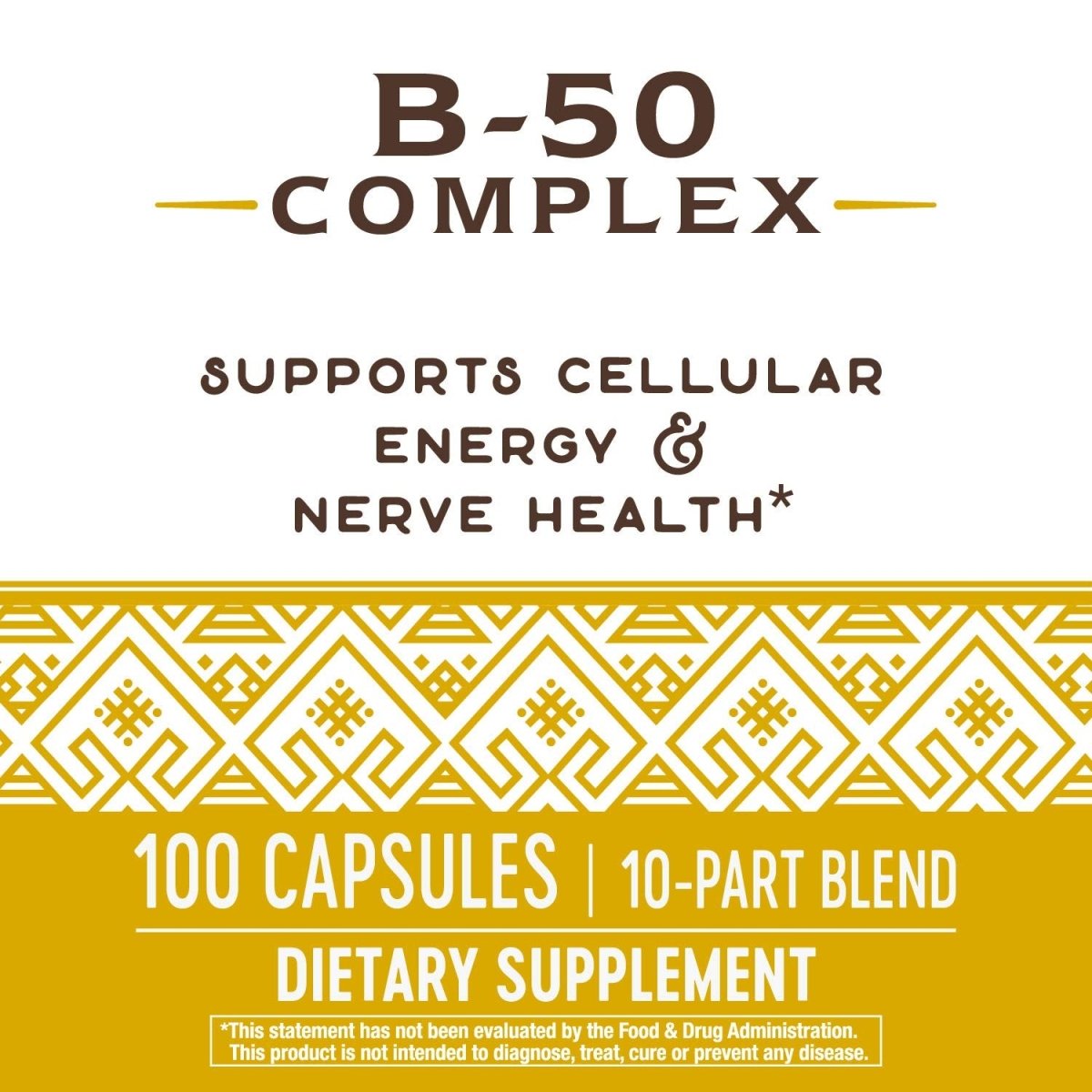 Nature's Way Complexe Vitamine B-50 Gélules - Vitamine B Complète