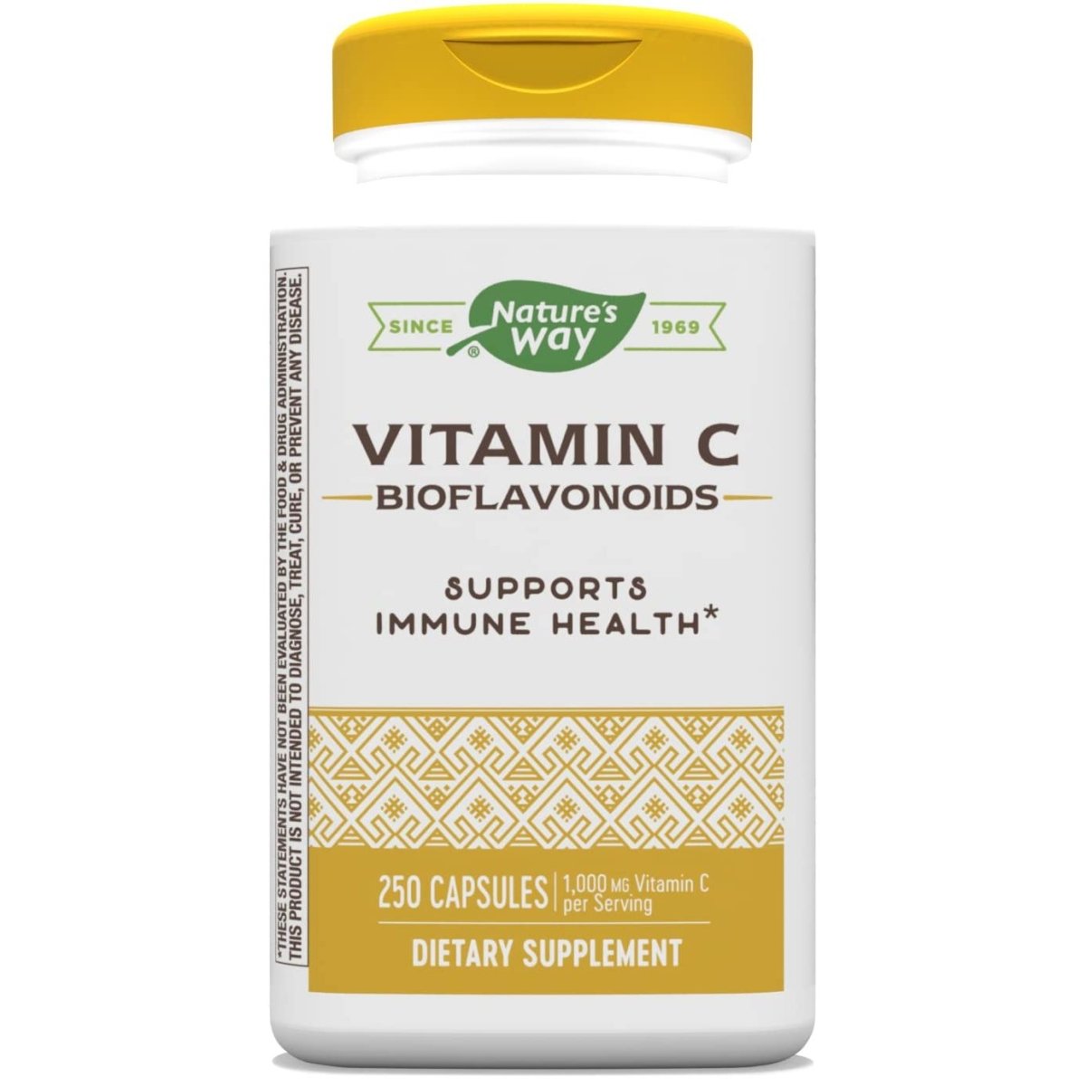 Nature's Way Vitamine C 500 mg avec Bioflavonoïdes; 1000 mg de Vitamine C par portion; 250 Gélules