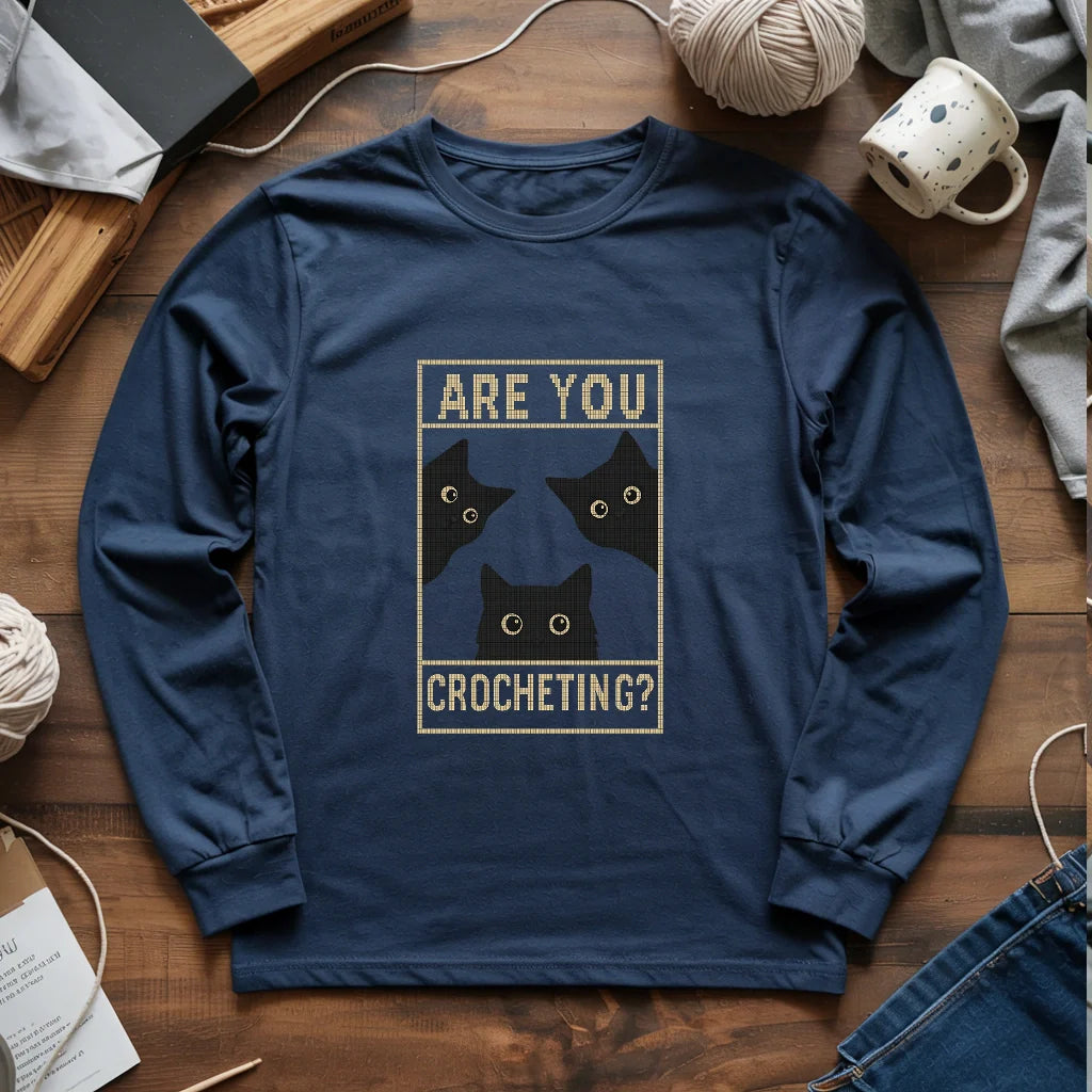 T-shirt à manches longues Are U Crocheting
