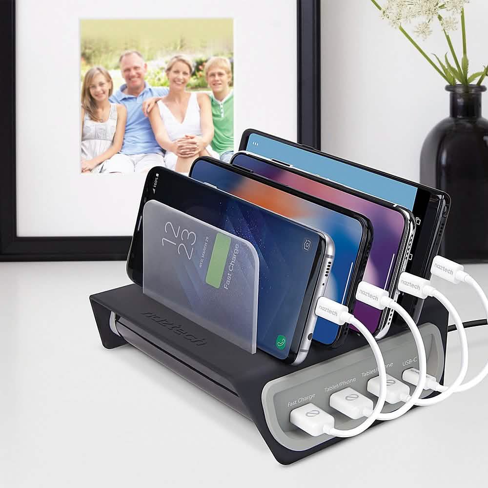 Naztech - Concentrateur d'alimentation à chargement rapide adaptatif Power Hub4