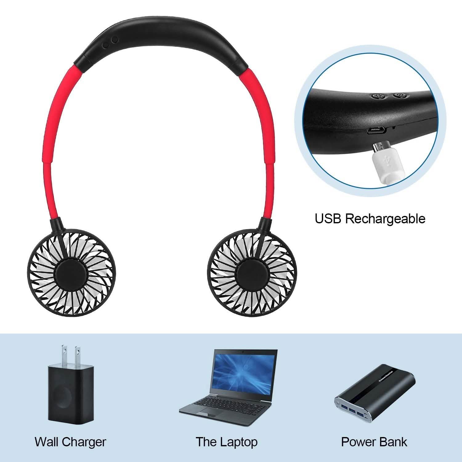 Ventilateur de cou mains libres portable