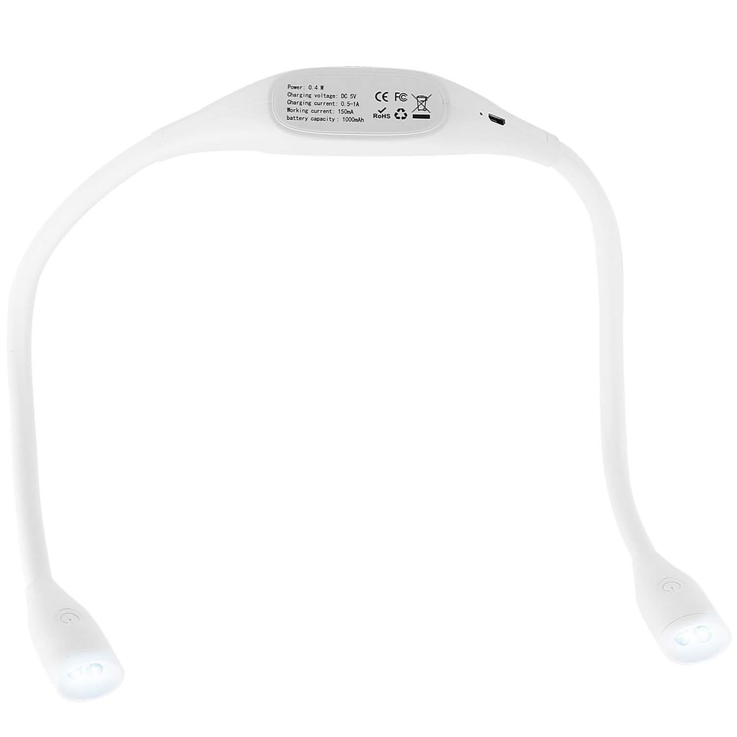 Lampe de lecture à poser au cou rechargeable pour livre ou lit