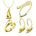 Ensemble collier, bague, crochet et boucles d'oreilles ovales
