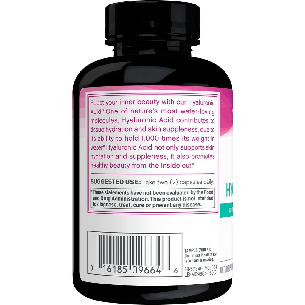 NeoCell Acide Hyaluronique Gélules, Lubrifiant Essentiel, Soutient l'Hydratation Tissulaire, Sans Gluten, 60 Comprimés, 1 Bouteille