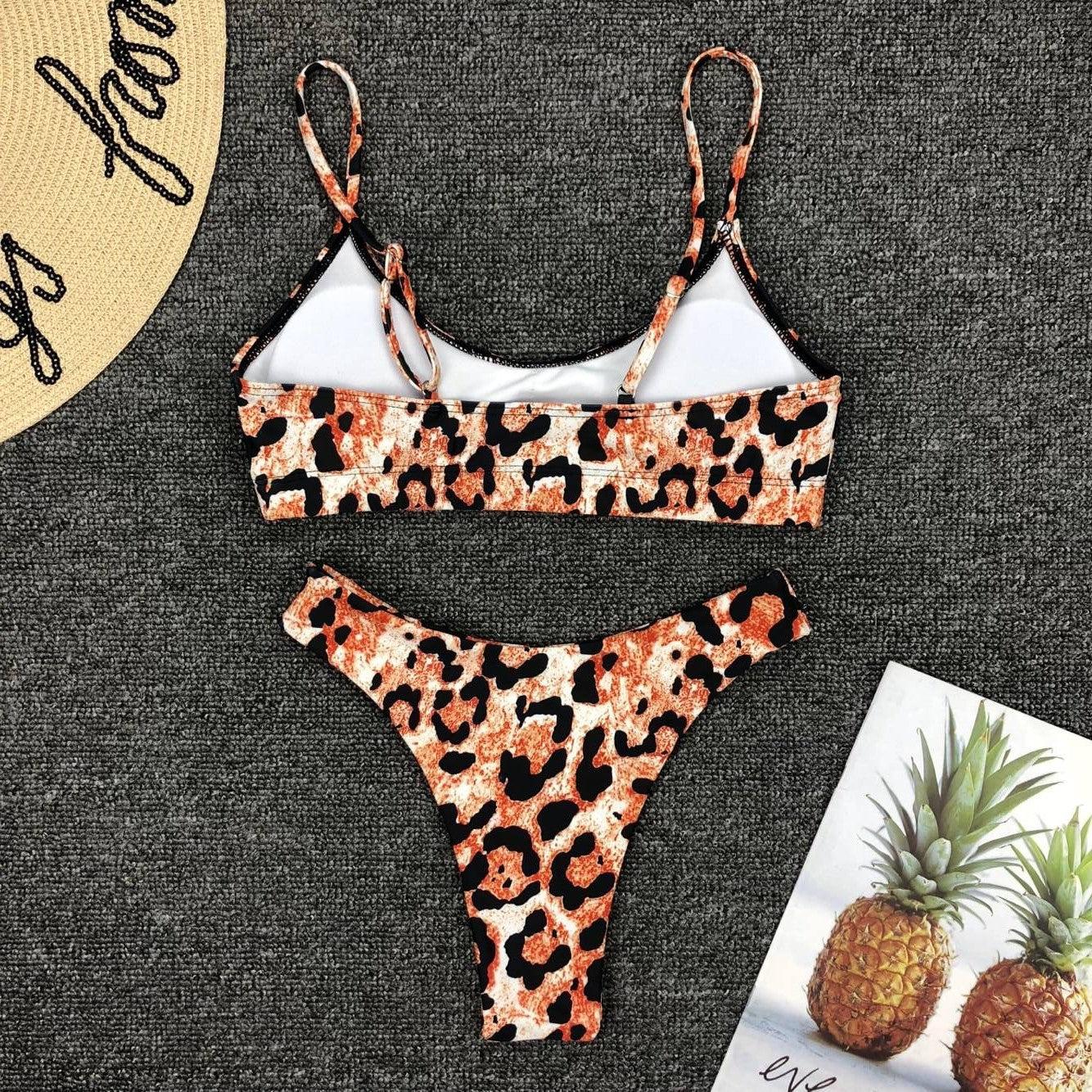 Maillot de bain jaune vert fluo femme Push Up rembourré Micro Bikini été maillot de bain plage maillot de bain femme col rond découpe avant lacets dos coupe haute une pièce maillot de bain