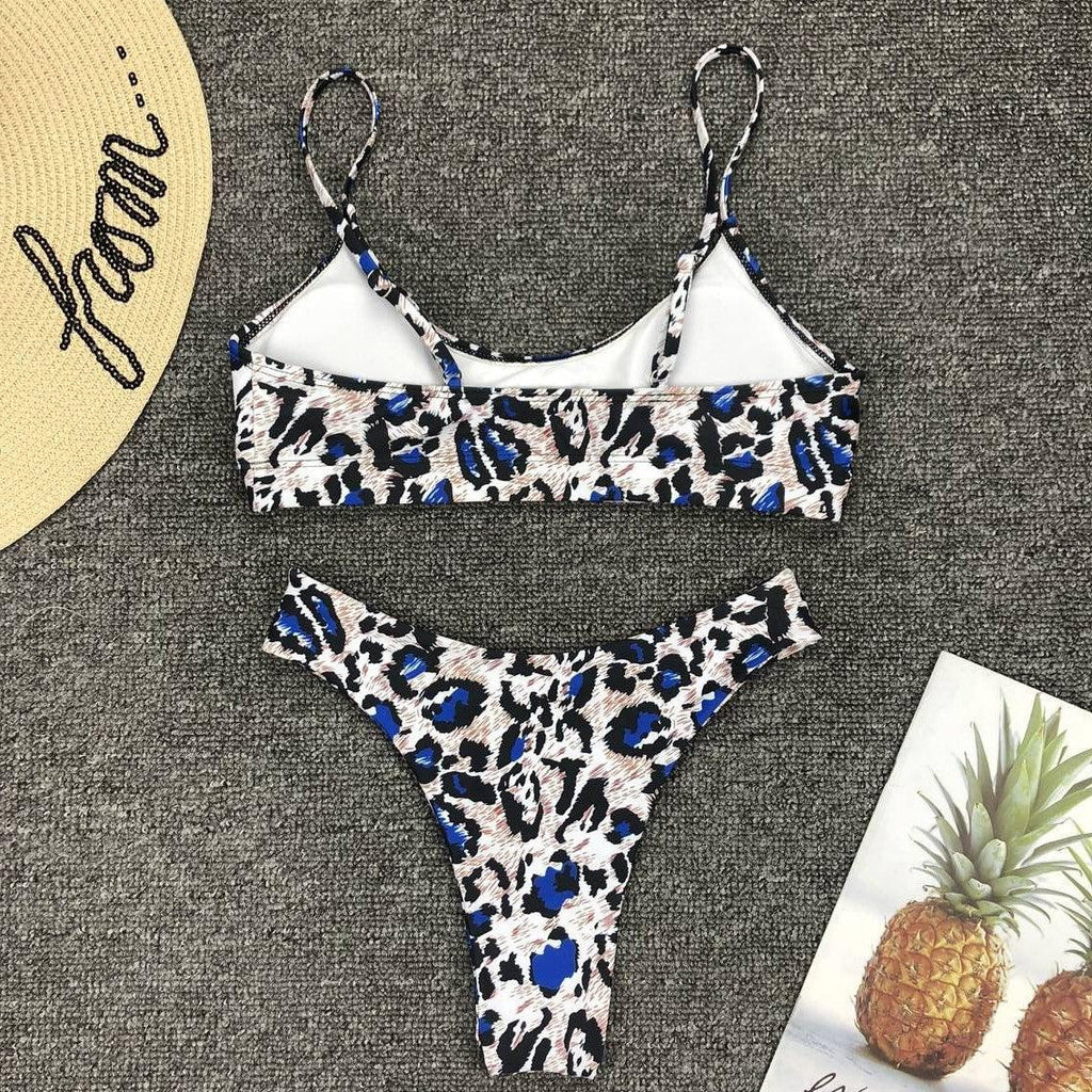 Maillot de bain jaune vert fluo femme Push Up rembourré Micro Bikini été maillot de bain plage maillot de bain femme col rond découpe avant lacets dos coupe haute une pièce maillot de bain