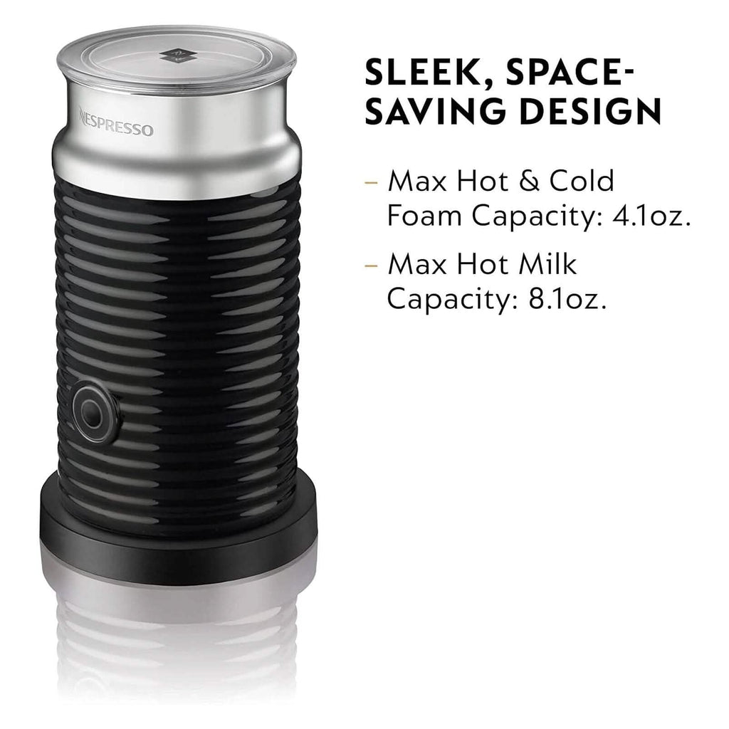 Nespresso Aeroccino3 Mousseur à lait, Taille unique, Noir