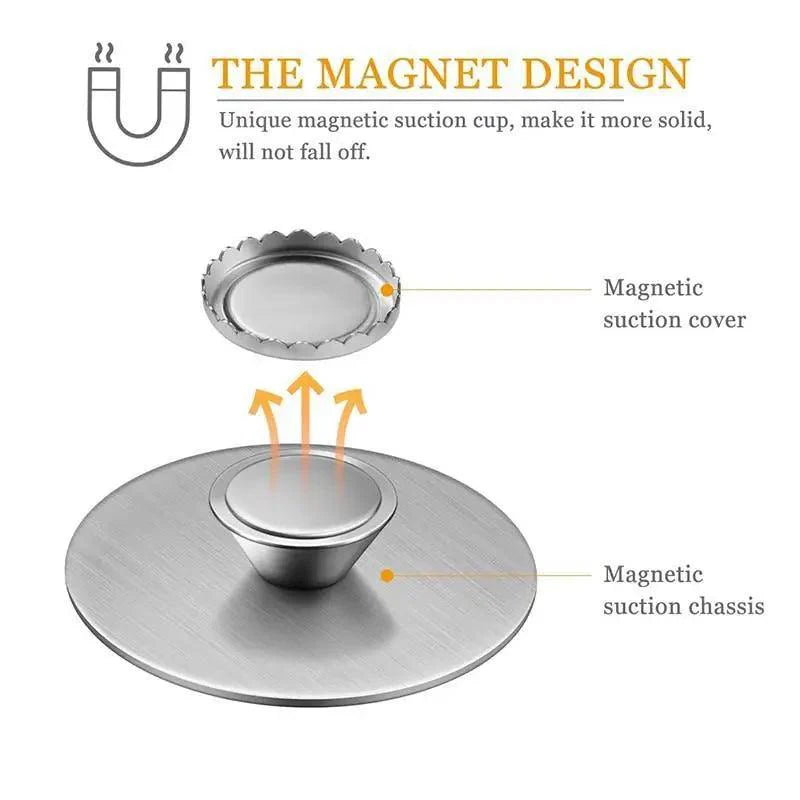 Nouveau 1PC Porte-savon magnétique sans outil antirouille Support d'éponge Porte-plat Porte-savon pour salle de bain lavabo maison Porte-savon fortement magnétique Porte-savon antirouille en acier inoxydable pour salle de bain et cuisine