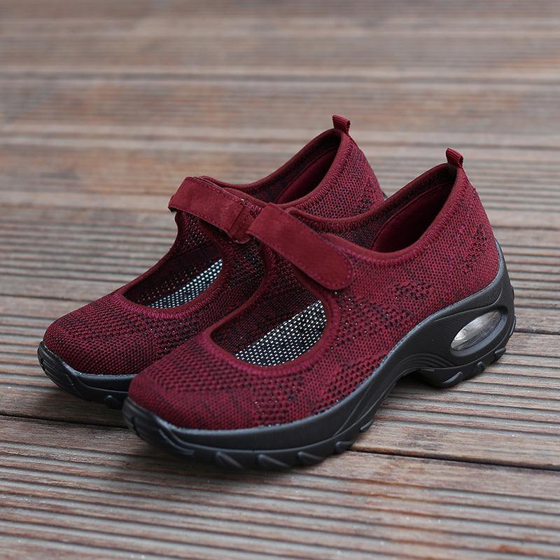 Nouvelles Chaussures Plates à Coussin d'Air pour Femmes Baskets en Maille Respirantes pour Femmes Chaussures Décontractées Rehaussées Chaussures à Coussin d'Air pour Femmes Baskets en Maille Respirantes Chaussures Plates pour Femmes