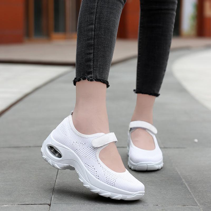 Nouvelles Chaussures Plates à Coussin d'Air pour Femmes Baskets en Maille Respirantes pour Femmes Chaussures Décontractées Rehaussées Chaussures à Coussin d'Air pour Femmes Baskets en Maille Respirantes Chaussures Plates pour Femmes