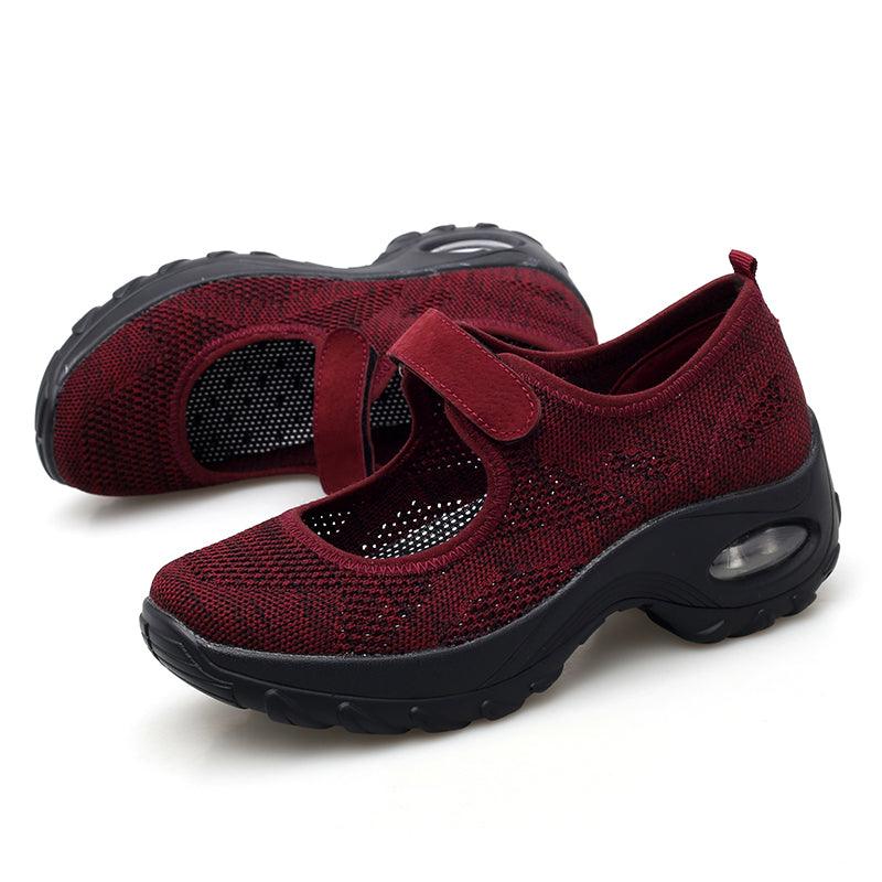 Nouvelles Chaussures Plates à Coussin d'Air pour Femmes Baskets en Maille Respirantes pour Femmes Chaussures Décontractées Rehaussées Chaussures à Coussin d'Air pour Femmes Baskets en Maille Respirantes Chaussures Plates pour Femmes