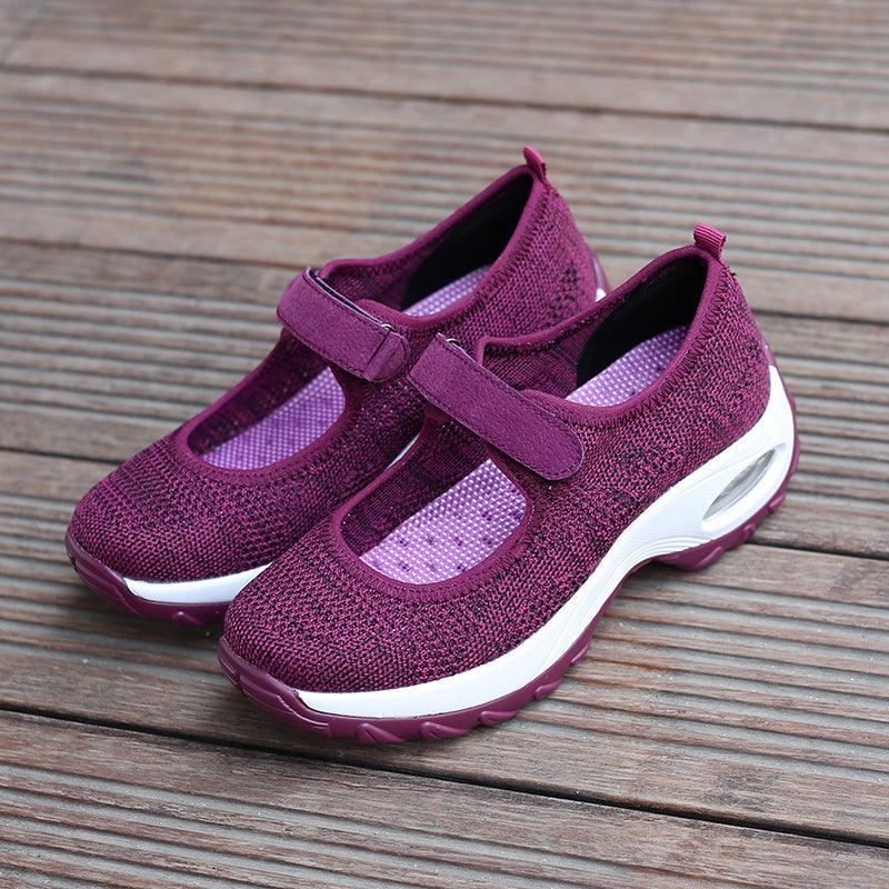 Nouvelles Chaussures Plates à Coussin d'Air pour Femmes Baskets en Maille Respirantes pour Femmes Chaussures Décontractées Rehaussées Chaussures à Coussin d'Air pour Femmes Baskets en Maille Respirantes Chaussures Plates pour Femmes