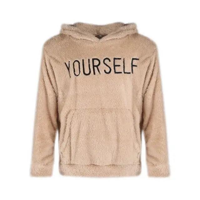 Nouvelle collection automne-hiver de sweats à capuche chauds en laine pour hommes, avec impression de lettres, broderie, coupe décontractée, style hipster et manches longues pour la gym.