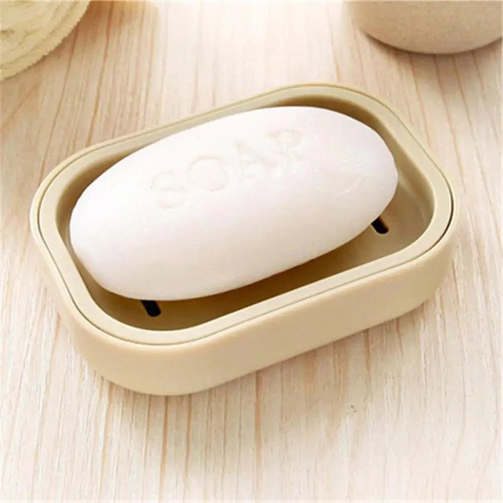 Nouvelle boîte à savon en plastique avec distributeur, porte-savon, étui à plat pour salle de bain, douche, voyage, randonnée, boîte à savon de couleur aléatoire