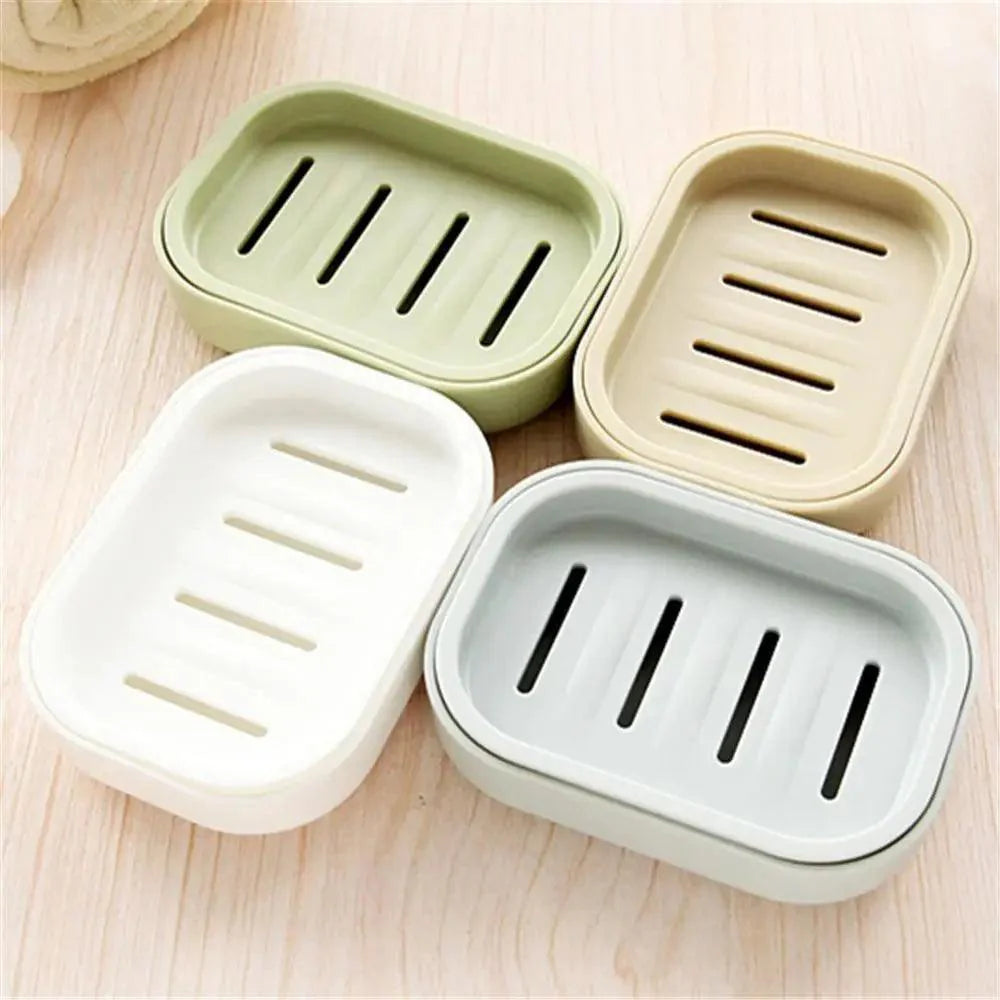 Nouvelle boîte à savon en plastique avec distributeur, porte-savon, étui à plat pour salle de bain, douche, voyage, randonnée, boîte à savon de couleur aléatoire