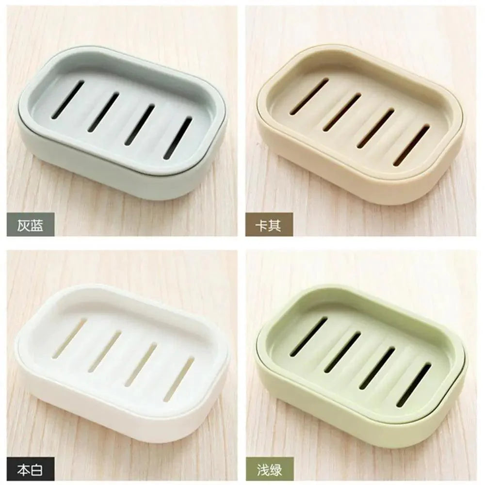 Nouvelle boîte à savon en plastique avec distributeur, porte-savon, étui à plat pour salle de bain, douche, voyage, randonnée, boîte à savon de couleur aléatoire