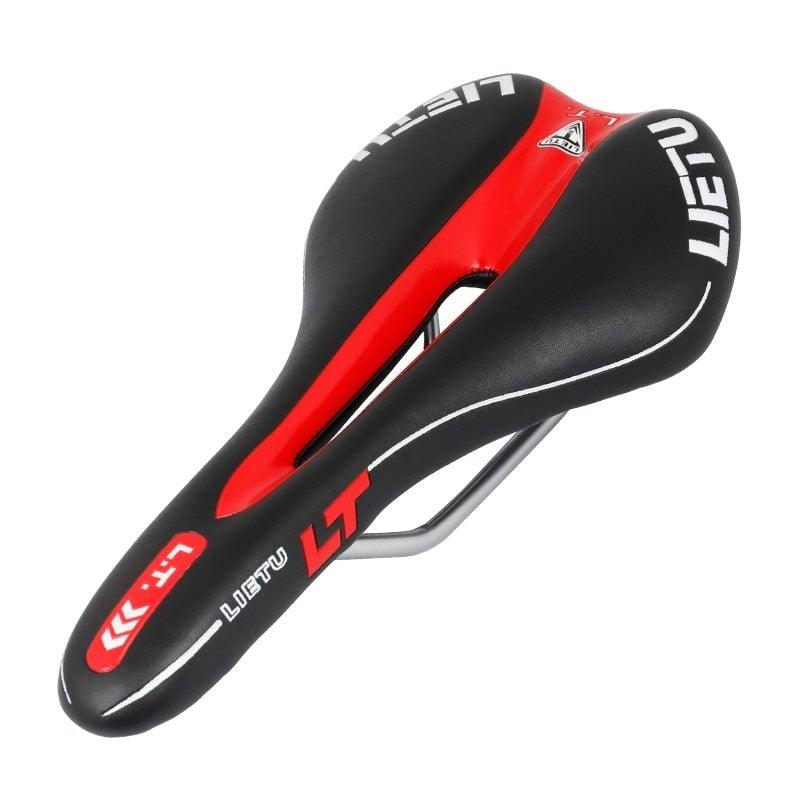 Nouvelle selle de vélo ergonomique, siège perforé pour vélo de route, rembourrage en mousse, texture cuir PU, rails en acier, accessoires de vélo, selle de VTT confortable, sièges de vélo en mousse à mémoire de forme pour hommes