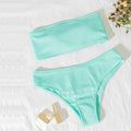 Nouveau Bikini Taille Haute Sans Bretelles Maillot De Bain Femme Rembourré Ensemble Bikini Taille Haute Deux Pièces Sans Bretelles Maillots De Bain