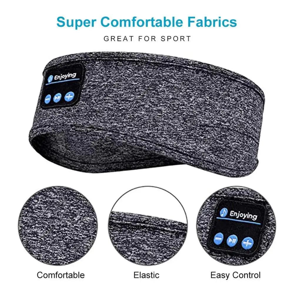 Nouveau casque Bluetooth sans fil bandeau de sport doux et élastique confortable pour la musique du sommeil haut-parleurs de casque