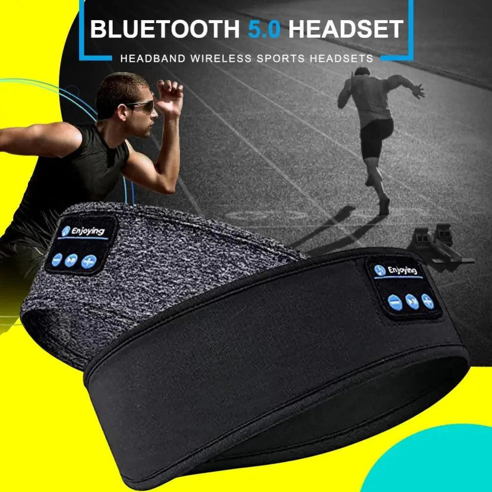 Nouveau casque Bluetooth sans fil bandeau de sport doux et élastique confortable pour la musique du sommeil haut-parleurs de casque