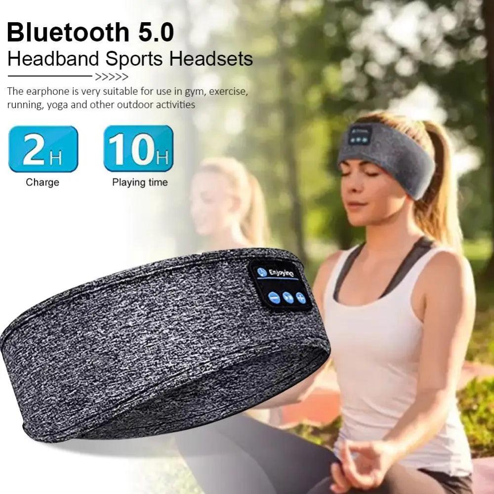 Nouveau casque Bluetooth sans fil bandeau de sport doux et élastique confortable pour la musique du sommeil haut-parleurs de casque