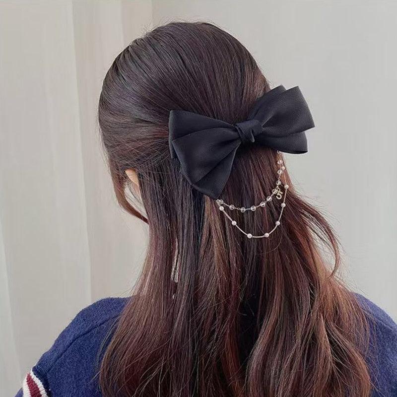 Nouvelles Barrettes à Perles et Nœuds pour Femmes, Épingles à Cheveux en Strass à Ressort, Pinces à Cheveux en Ruban, Bandeaux, Coiffes pour Queues de Cheval, Accessoires pour Cheveux de Mariage pour Mariées et Demoiselles d'Honneur