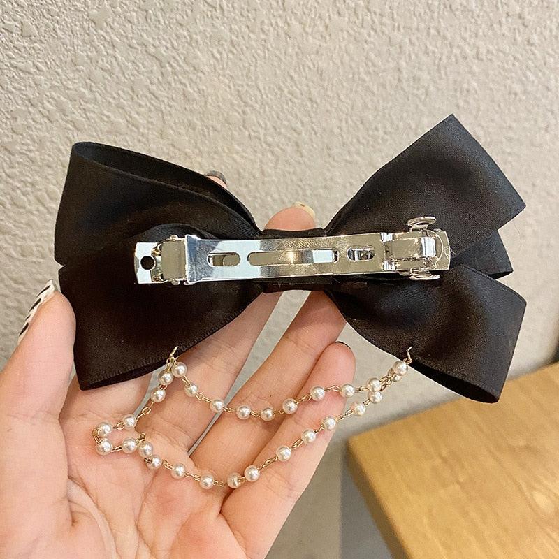 Nouvelles Barrettes à Perles et Nœuds pour Femmes, Épingles à Cheveux en Strass à Ressort, Pinces à Cheveux en Ruban, Bandeaux, Coiffes pour Queues de Cheval, Accessoires pour Cheveux de Mariage pour Mariées et Demoiselles d'Honneur