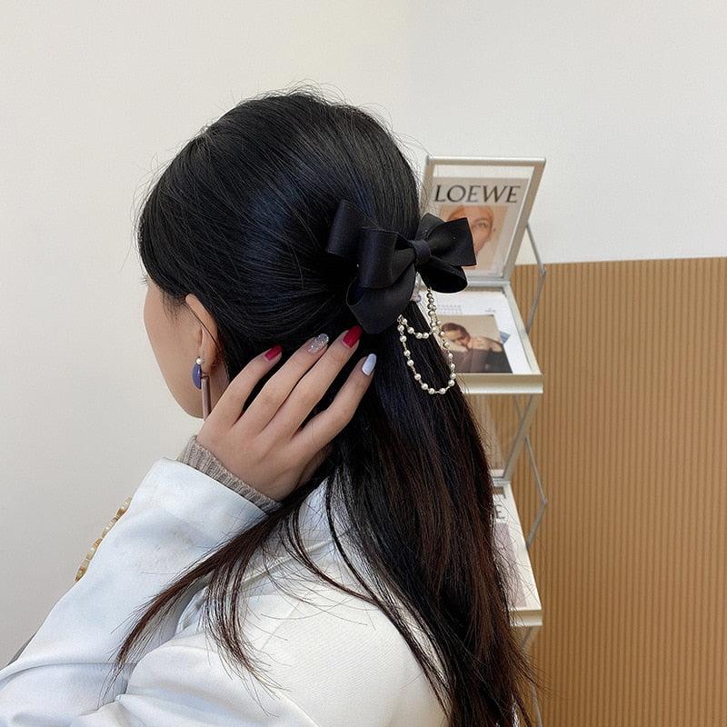 Nouvelles Barrettes à Perles et Nœuds pour Femmes, Épingles à Cheveux en Strass à Ressort, Pinces à Cheveux en Ruban, Bandeaux, Coiffes pour Queues de Cheval, Accessoires pour Cheveux de Mariage pour Mariées et Demoiselles d'Honneur