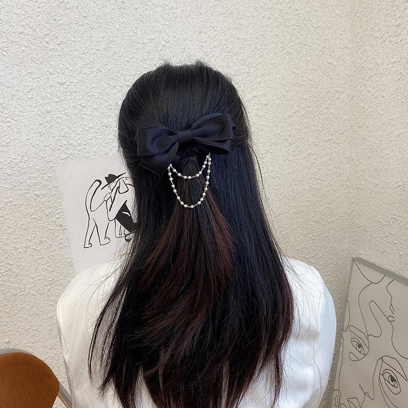 Nouvelles Barrettes à Perles et Nœuds pour Femmes, Épingles à Cheveux en Strass à Ressort, Pinces à Cheveux en Ruban, Bandeaux, Coiffes pour Queues de Cheval, Accessoires pour Cheveux de Mariage pour Mariées et Demoiselles d'Honneur