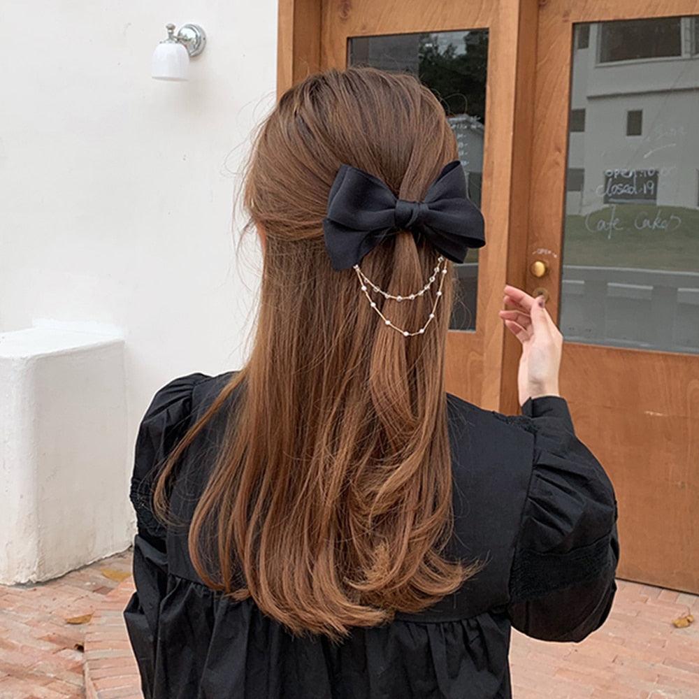 Nouvelles Barrettes à Perles et Nœuds pour Femmes, Épingles à Cheveux en Strass à Ressort, Pinces à Cheveux en Ruban, Bandeaux, Coiffes pour Queues de Cheval, Accessoires pour Cheveux de Mariage pour Mariées et Demoiselles d'Honneur
