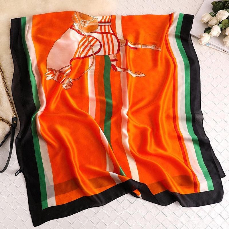 Nouvelle marque de luxe designer hiver Longue écharpe en soie Châles Foulards Imprimé coton Foulard Élégant Foulard Hijabs Foulards de cou Dame Hijab Pour Femme