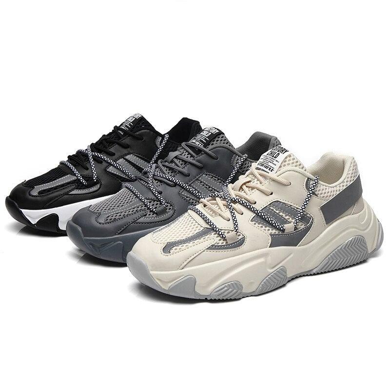 Nouvelles chaussures de sport décontractées pour hommes, à la mode, en maille résistante à l'usure, respirantes, pour le basketball, à lacets, confortables, avec amorti antichoc, pour la course à pied, la gym, la marche sportive, antidérapantes.
