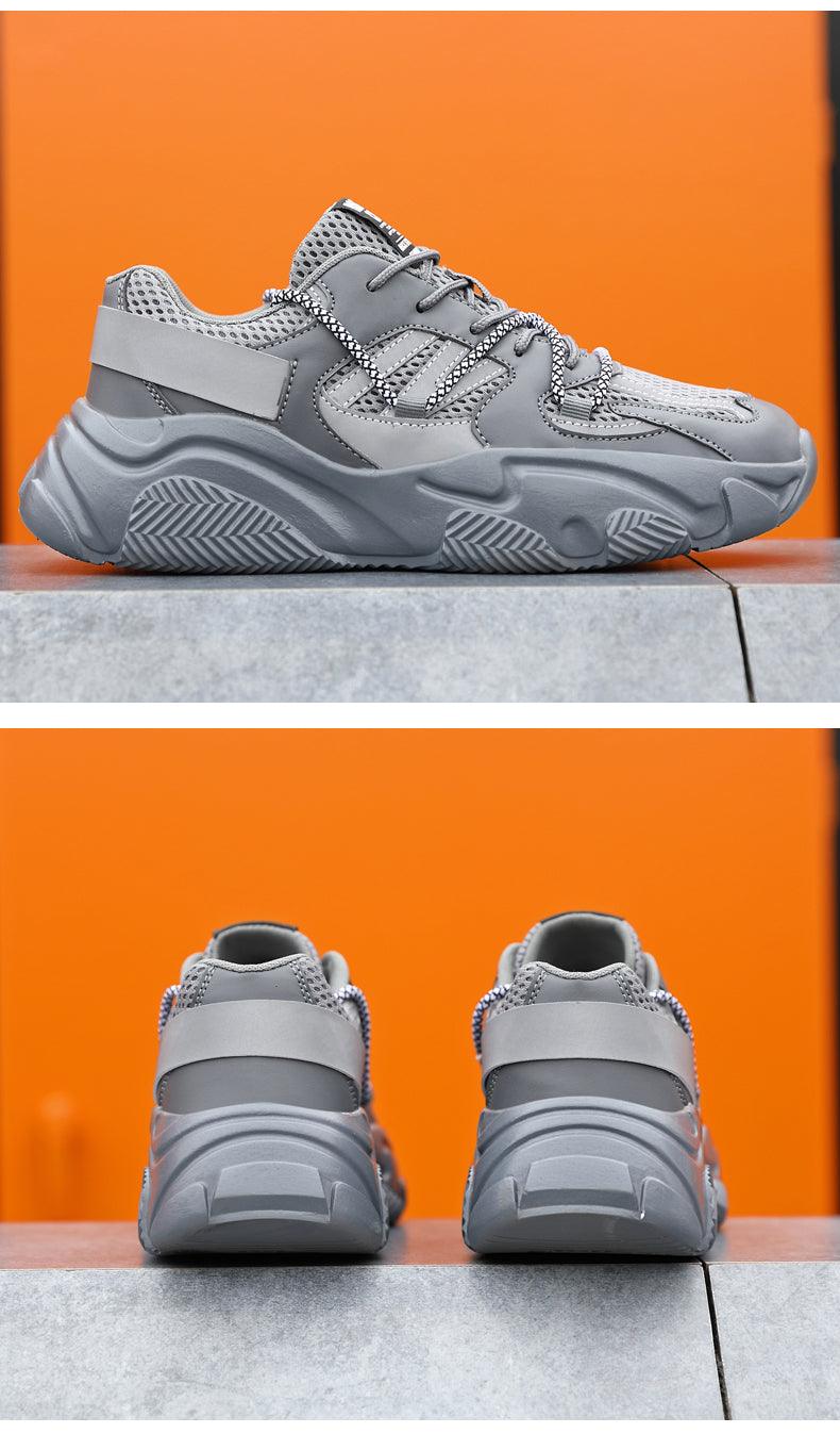 Nouvelles chaussures de sport décontractées pour hommes, à la mode, en maille résistante à l'usure, respirantes, pour le basketball, à lacets, confortables, avec amorti antichoc, pour la course à pied, la gym, la marche sportive, antidérapantes.