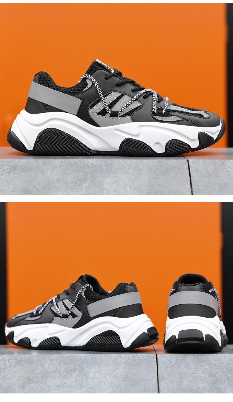 Nouvelles chaussures de sport décontractées pour hommes, à la mode, en maille résistante à l'usure, respirantes, pour le basketball, à lacets, confortables, avec amorti antichoc, pour la course à pied, la gym, la marche sportive, antidérapantes.