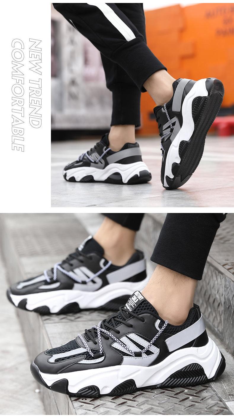 Nouvelles chaussures de sport décontractées pour hommes, à la mode, en maille résistante à l'usure, respirantes, pour le basketball, à lacets, confortables, avec amorti antichoc, pour la course à pied, la gym, la marche sportive, antidérapantes.