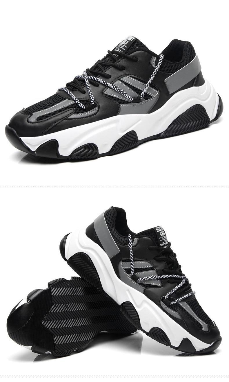 Nouvelles chaussures de sport décontractées pour hommes, à la mode, en maille résistante à l'usure, respirantes, pour le basketball, à lacets, confortables, avec amorti antichoc, pour la course à pied, la gym, la marche sportive, antidérapantes.