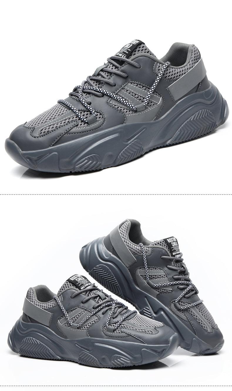 Nouvelles chaussures de sport décontractées pour hommes, à la mode, en maille résistante à l'usure, respirantes, pour le basketball, à lacets, confortables, avec amorti antichoc, pour la course à pied, la gym, la marche sportive, antidérapantes.