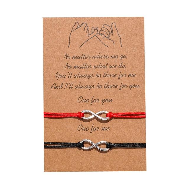 Nouveau Bracelet Charme Pour Couples D'Amitié 2 pièces/ensemble Bracelet en Pierre Volcanique Perles Bracelets Joncs Pierres Naturelles Ensemble Bracelets D'Amitié Tressé à la Main Extensible Réglable Pour Couples