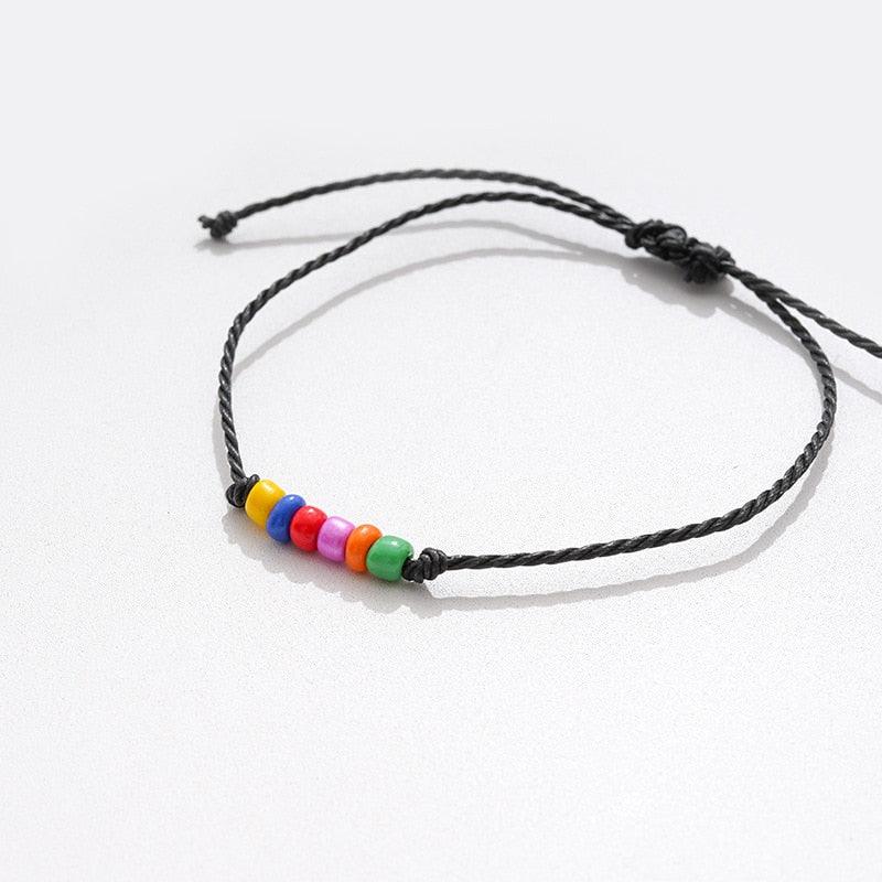 Nouveau Bracelet Charme Pour Couples D'Amitié 2 pièces/ensemble Bracelet en Pierre Volcanique Perles Bracelets Joncs Pierres Naturelles Ensemble Bracelets D'Amitié Tressé à la Main Extensible Réglable Pour Couples