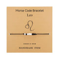 Nouveau bracelet à breloques pour femmes hommes douze signes du zodiaque perles de riz noires blanches bracelet de chaîne de corde réglable bracelet de perles de pierre naturelle pour petit ami petite amie femmes