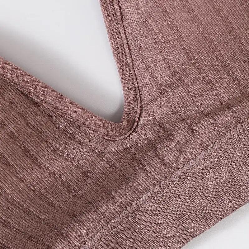 Nouveaux soutiens-gorge de sport confortables sans coutures pour femmes et jeunes filles, haut brassière féminine, sous-vêtements sexy pour femmes avec décolleté en V profond, sans dos