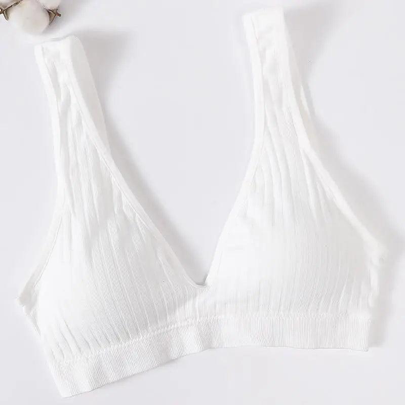 Nouveaux soutiens-gorge de sport confortables sans coutures pour femmes et jeunes filles, haut brassière féminine, sous-vêtements sexy pour femmes avec décolleté en V profond, sans dos